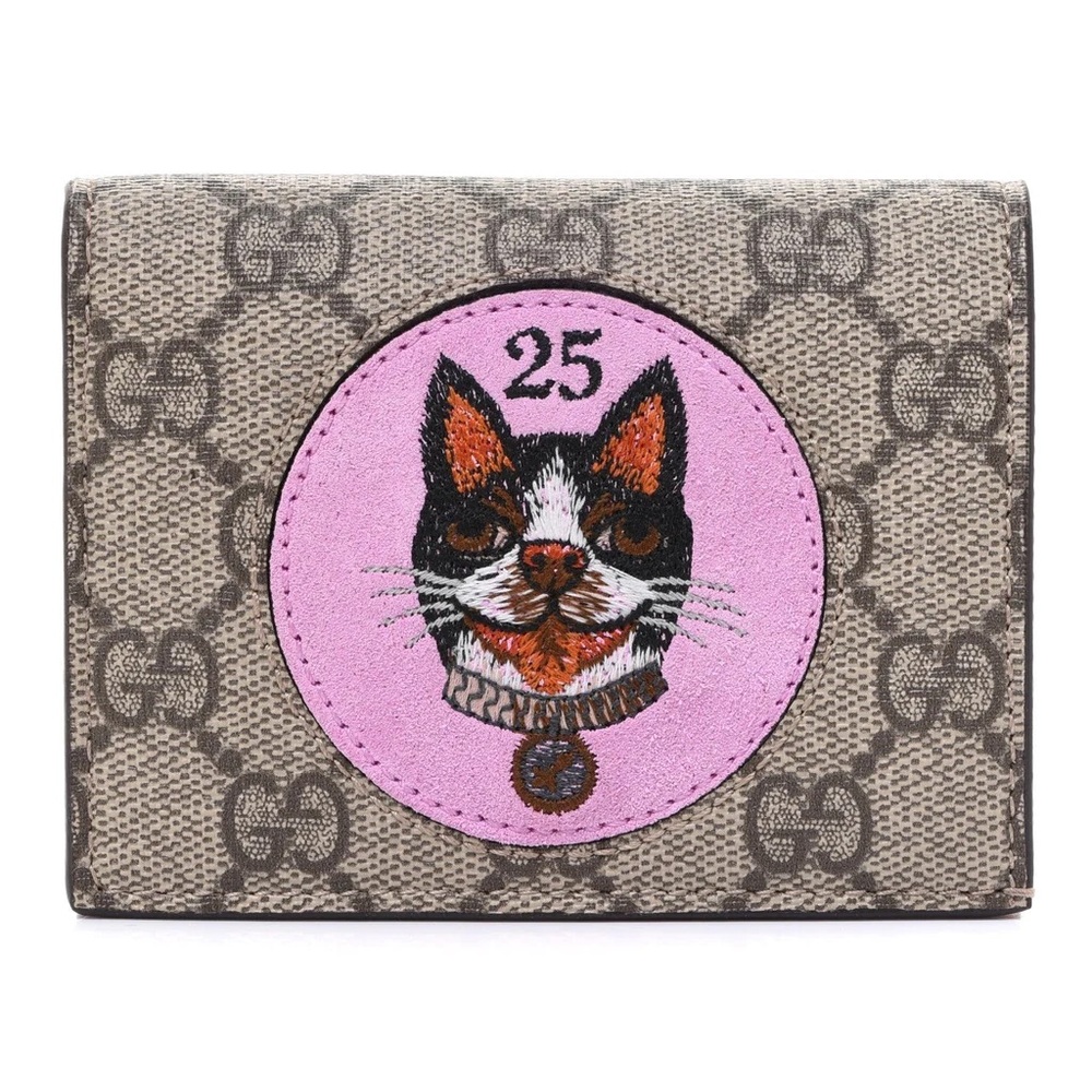 New Gucci wallet Supreme Canvas Bosco Patch Card Case Wallet